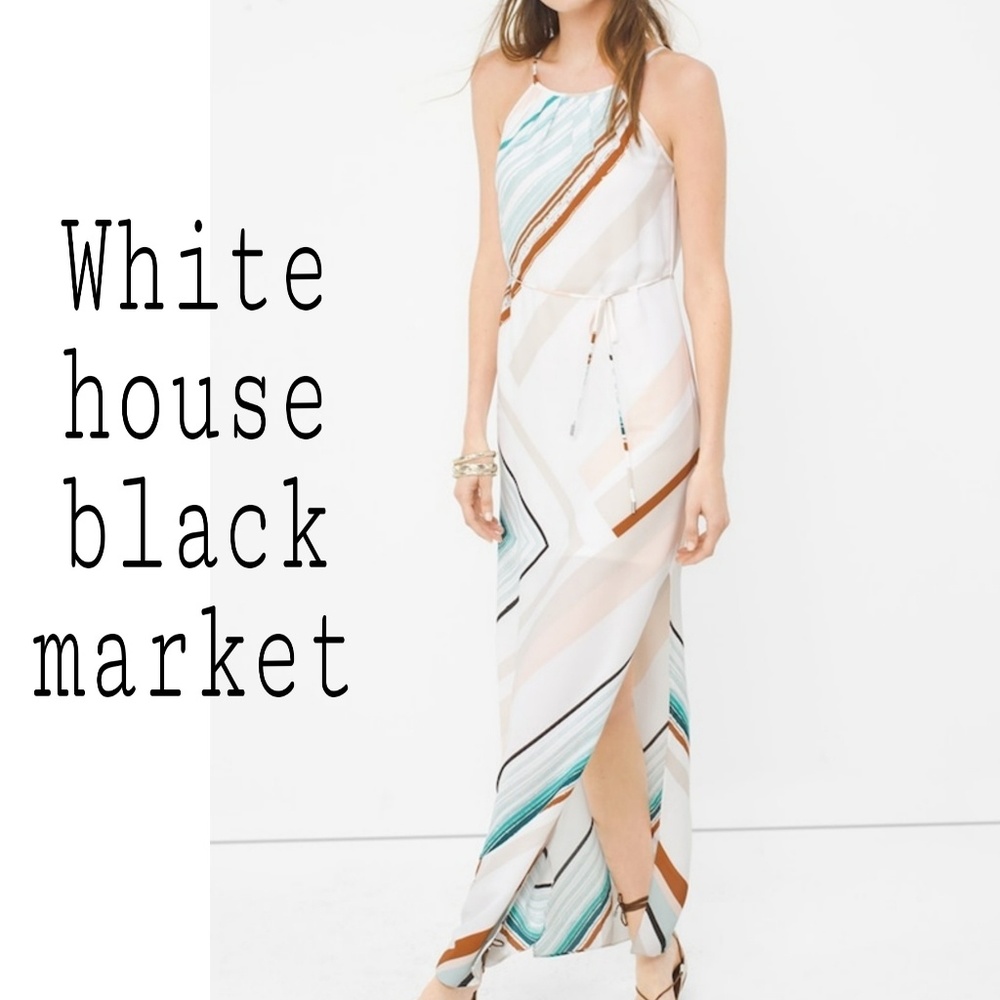 White house black market assymetrical dress